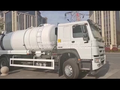 Camión de la succión de las aguas residuales de la bomba de vacío, camión de limpieza 16CBM LHD 290HP del tanque séptico