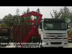 20ft Truck Mounted Crane Side Loader Sidelifter , Container Self Loading Sinotruk