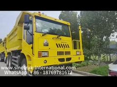 Camión volquete minero de Sinotruk con modelo de impulsión 6x4 de motor 430HP y caja de carga de espesor inferior de 16 mm