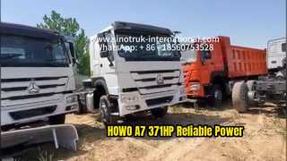 Revisión del camión tractor HOWO A7 6x4 usado 371HP Potencia de servicio pesado